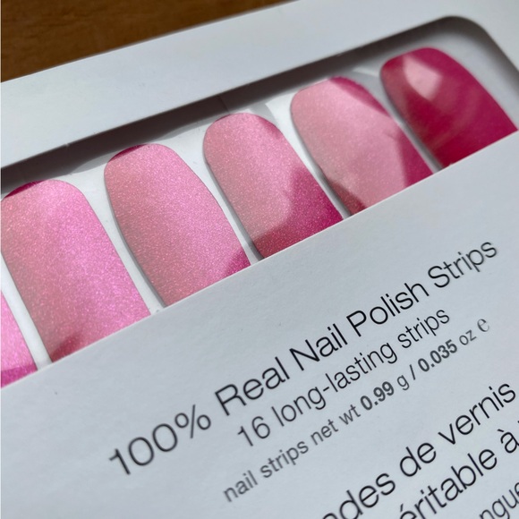 Color Street Pink Glitter Nail Polish Real Nail Polish Strips - Picture 3 of 4